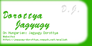 dorottya jagyugy business card